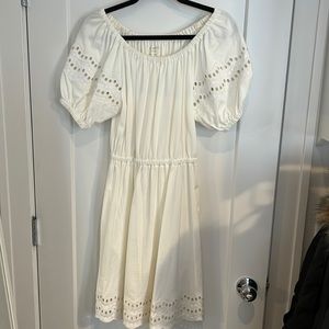 White Kate spade off the shoulder dress